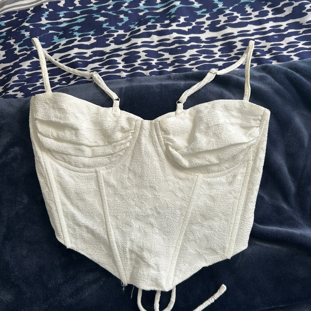 Salty Cream Detailed Corset